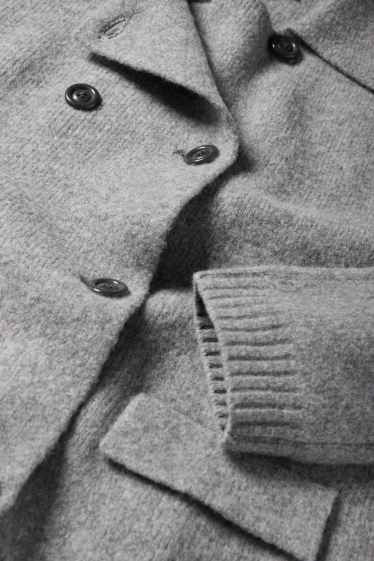 Femei - Cardigan tricotat - gri