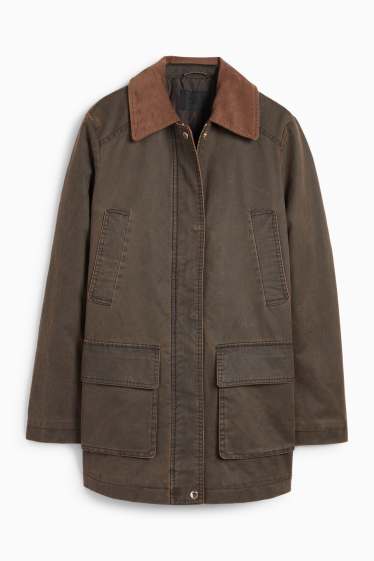 Women - Parka - lined - brown