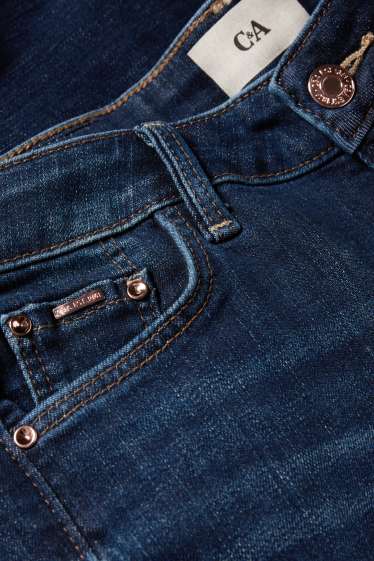 Femei - Straight jeans - talie medie - LYCRA® - denim-albastru