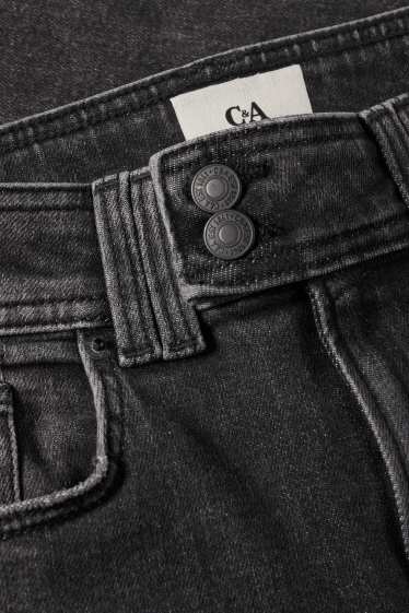 Femei - Flared jeans - talie medie - denim-gri