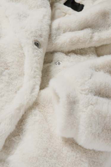 Women - Faux fur jacket - cremewhite