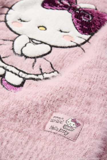 Copii - Fete - Hello Kitty - pulover - aspect lucios - roz