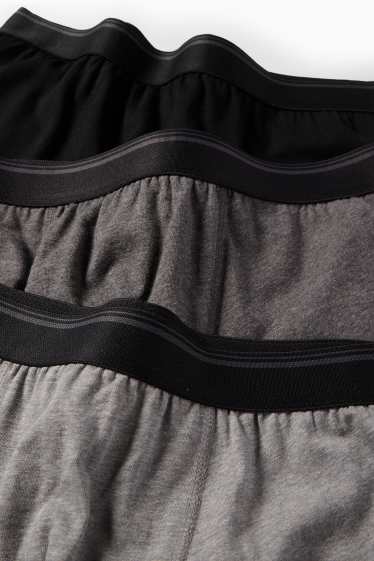Men - Multipack of 5 - trunks - gray / black