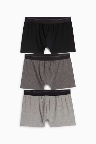 Men - Multipack of 5 - trunks - gray / black