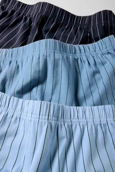 Men - Multipack of 3 - trunks - striped - blue