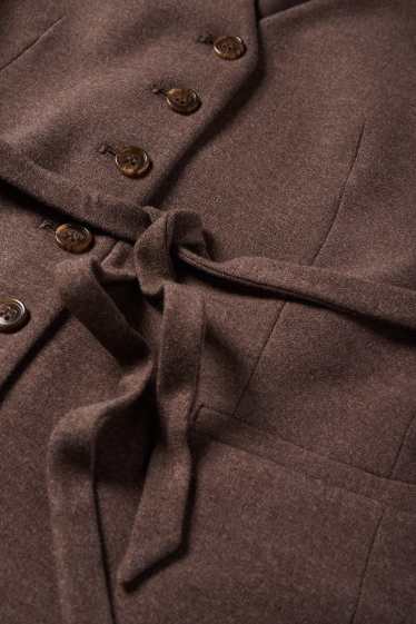 Femei - Vestă office - slim fit - maro