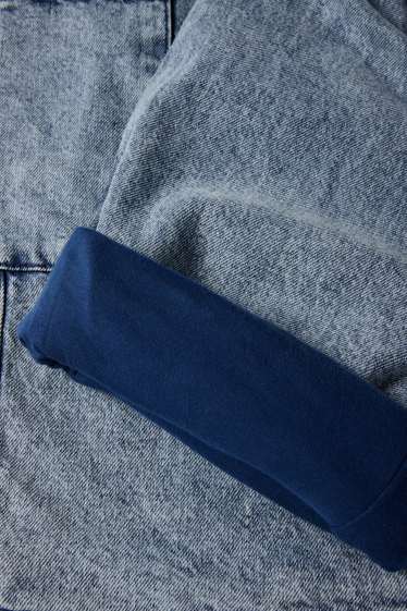 Copii - Băieți - Cargo jeans - jeans termoizolanți - denim-albastru