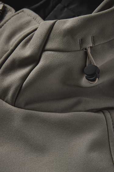 Bărbați - Geacă softshell - căptușită - rezistentă la apă - 4 Way Stretch - gri