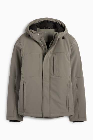 Bărbați - Geacă softshell - căptușită - rezistentă la apă - 4 Way Stretch - gri