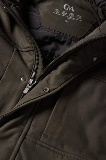 Bărbați - Geacă softshell - căptușită - rezistentă la apă - 4 Way Stretch - verde închis