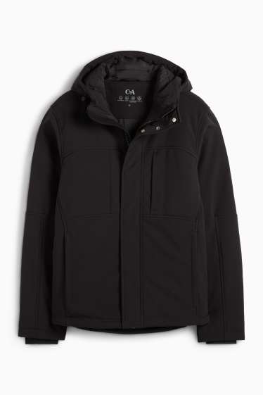 Bărbați - Geacă softshell - căptușită - rezistentă la apă - 4 Way Stretch - negru