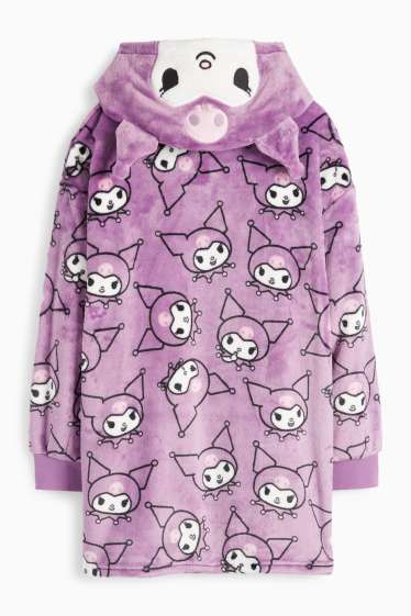 Copii - Fete - Kuromi - pătură tip hanorac - violet