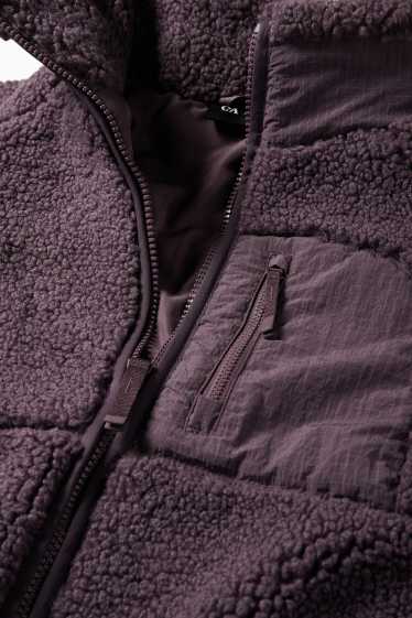 Dámské - Funkční teddy bunda - s výplní - fialová