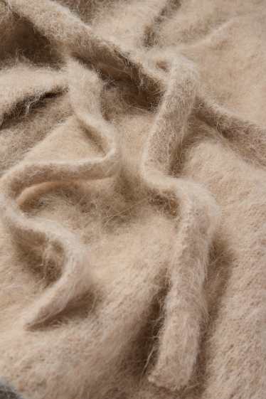 Damen - Strickjacke - Alpaka-Mix - beige