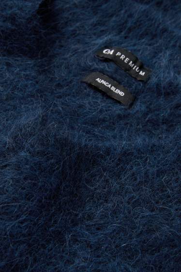 Femei - Pulover - amestec de lână alpaca - albastru închis
