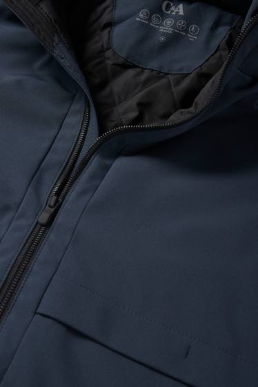 Bărbați - Geacă softshell - căptușită - rezistentă la apă - 4 Way Stretch - albastru închis