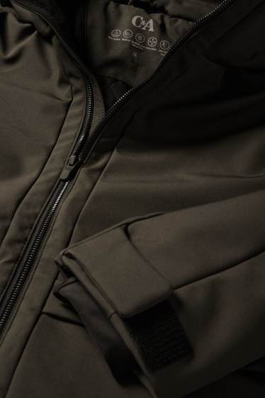 Bărbați - Geacă softshell - căptușită - rezistentă la apă - 4 Way Stretch - verde închis