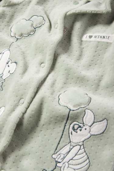 Unisex - Winnie de Pluș - pijama salopetă bebeluși - structurată - verde deschis