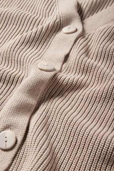 Femei - Cardigan tricotat - reiat - taupe