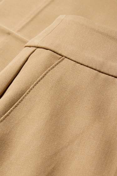 Damen - Stoffhose - Mid Waist - Straight Fit - beige