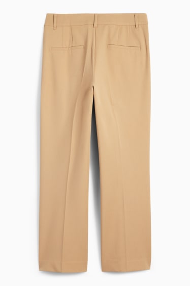 Damen - Stoffhose - Mid Waist - Straight Fit - beige