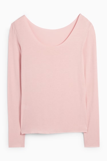 Dámské - Podvlékací triko s kašmírem - růžová