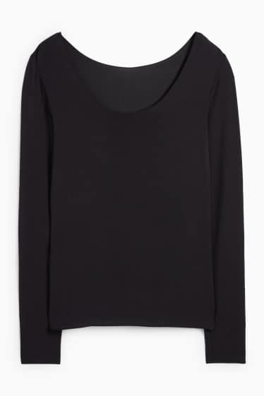 Dámské - Podvlékací triko s kašmírem - černá