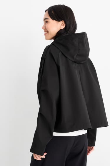Femei - Trenci crop - negru