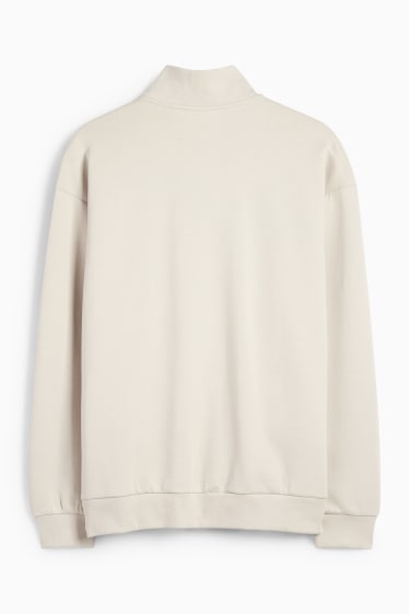 Bărbați - Hanorac cu fermoar - bej