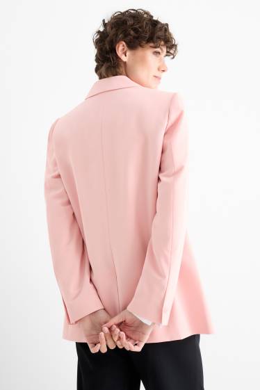 Femei - Blazer lung supradimensionat - roz deschis