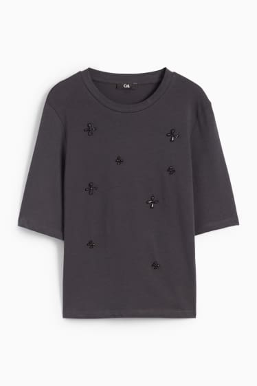 Femei - Tricou - regular fit - gri închis