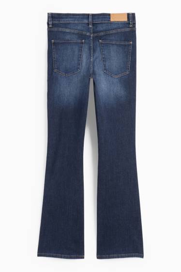 Femei - Bootcut jeans - talie medie - denim-albastru închis