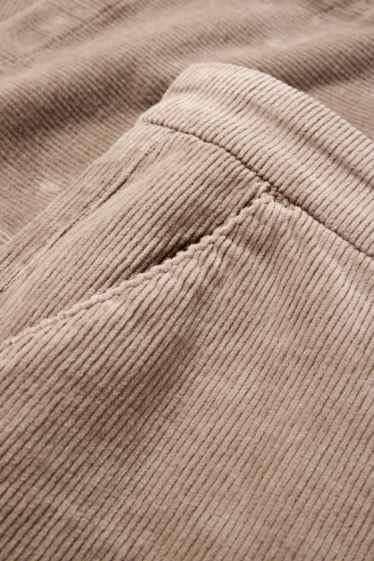 Bărbați - Chino din catifea reiată - regular fit - bej