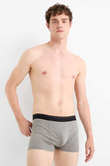 Men - Multipack of 5 - trunks - gray / black
