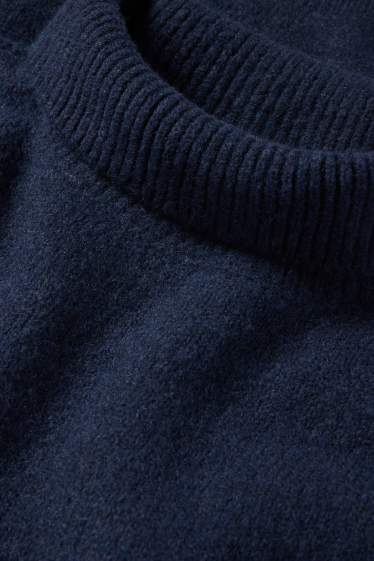 Femei - Rochie din tricot - albastru închis