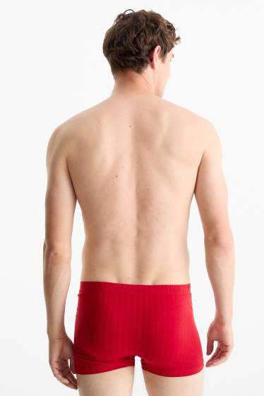 Men - Multipack of 3 - trunks - red / blue
