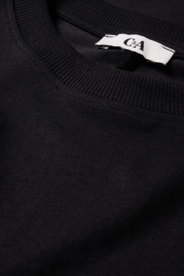 Femei - Tricou - supradimensionat - negru
