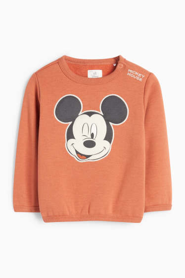 Bebeluși - băieți - Mickey Mouse - compleu bebeluși - 2 piese - maro / bej