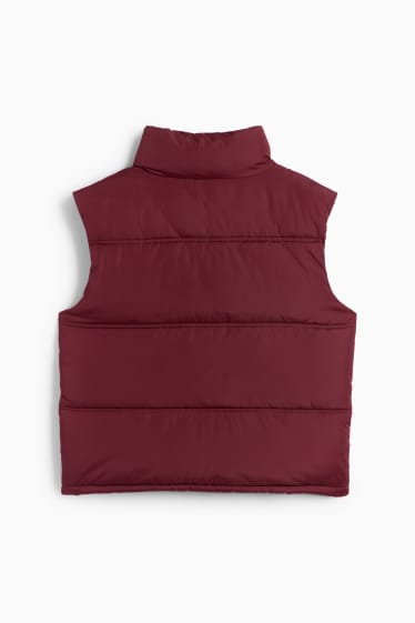 Femei - Vestă matlasată - bordo