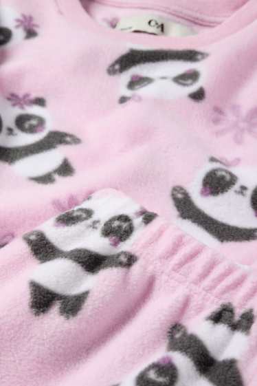 Copii - Fete - Panda - pijama de iarnă - 2 piese - roz