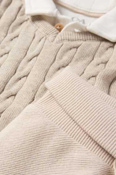 Bébés garçons - Tenue pour bébé - 3 pièces - blanc crème