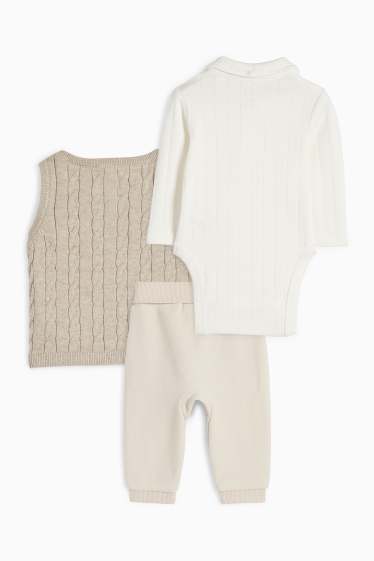Bébés garçons - Tenue pour bébé - 3 pièces - blanc crème