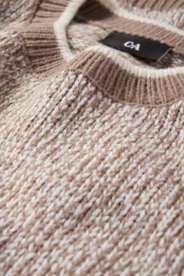 Heren - Trui met merinowolgehalte - beige