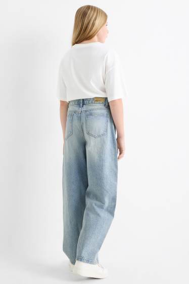 Copii - Fete - Balloon jeans - denim-albastru deschis