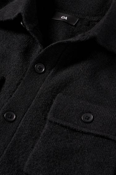 Bărbați - Cardigan tricotat - negru