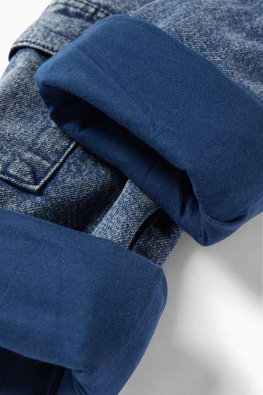 Copii - Băieți - Cargo jeans - jeans termoizolanți - denim-albastru