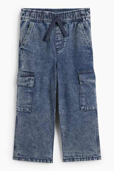 Copii - Băieți - Cargo jeans - jeans termoizolanți - denim-albastru