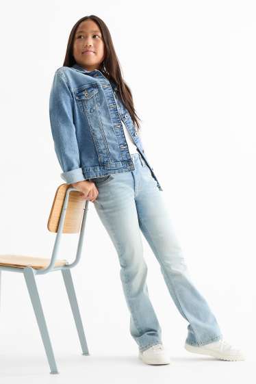 Copii - Fete - Bootcut jeans - LYCRA® - denim-albastru deschis