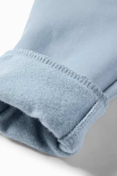 Bebeluși - fete - Multipack 3 perechi - pantaloni de trening bebeluși - broderie englezească - albastru / bej
