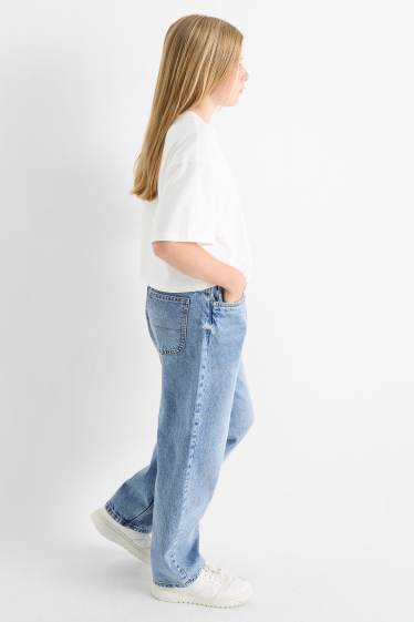 Copii - Fete - Balloon jeans - denim-albastru deschis